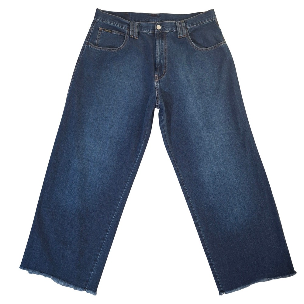 Vintage Diesel Y2K Baggy Jeans Men's 38 Blue Wide-Leg Cotton Made In Italy‎ Y2K